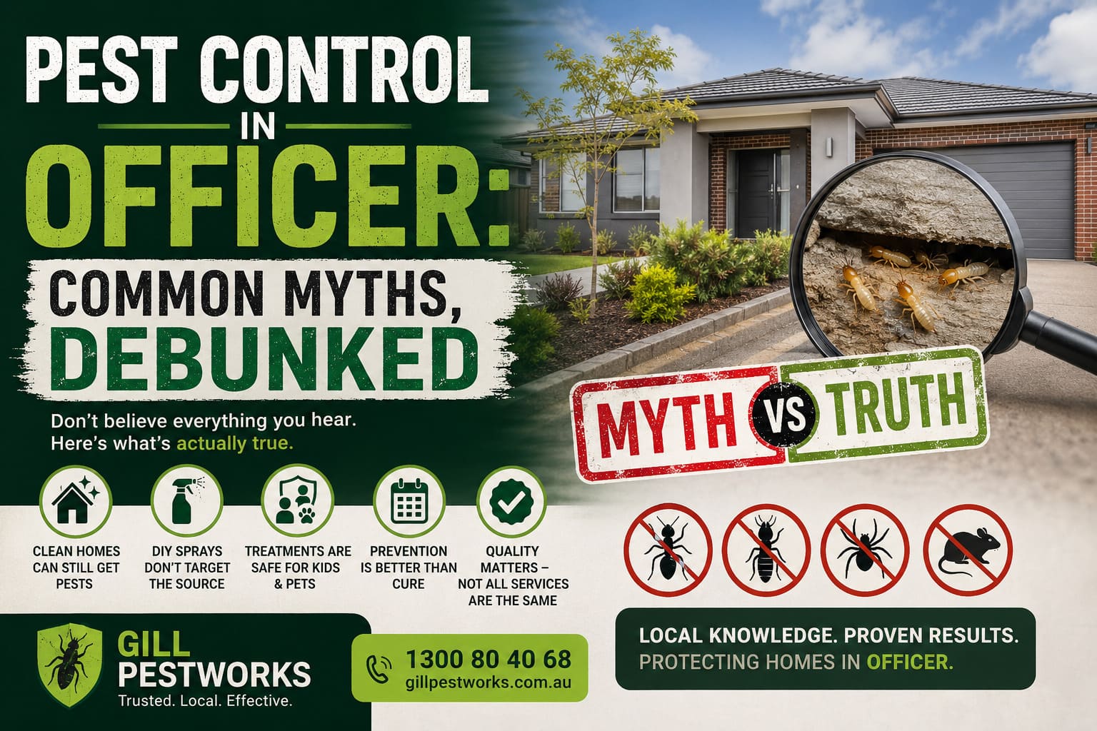 Pest Control in Officer: Common Myths, Debunked